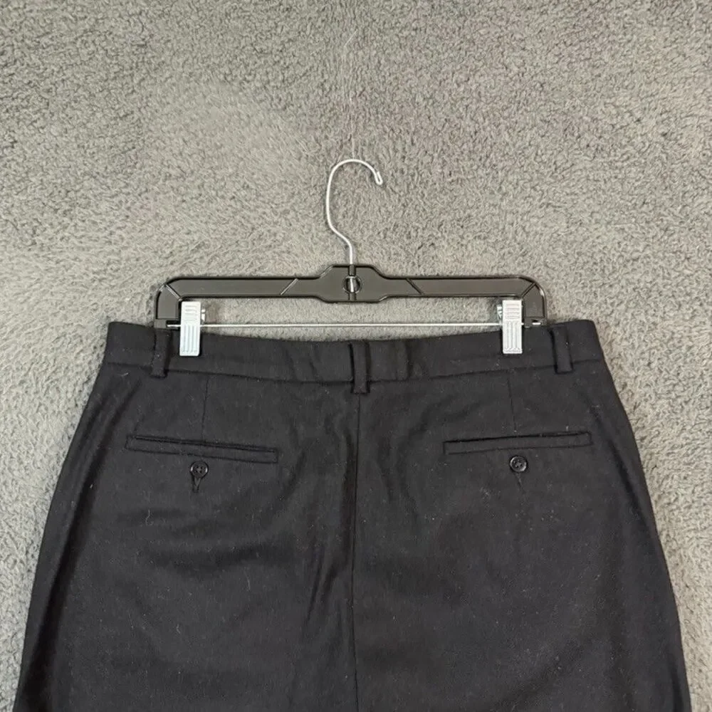 Vtg Polo Ralph Lauren Dress Pants Mens 34x34 Black Straight Fit Flannel Wool